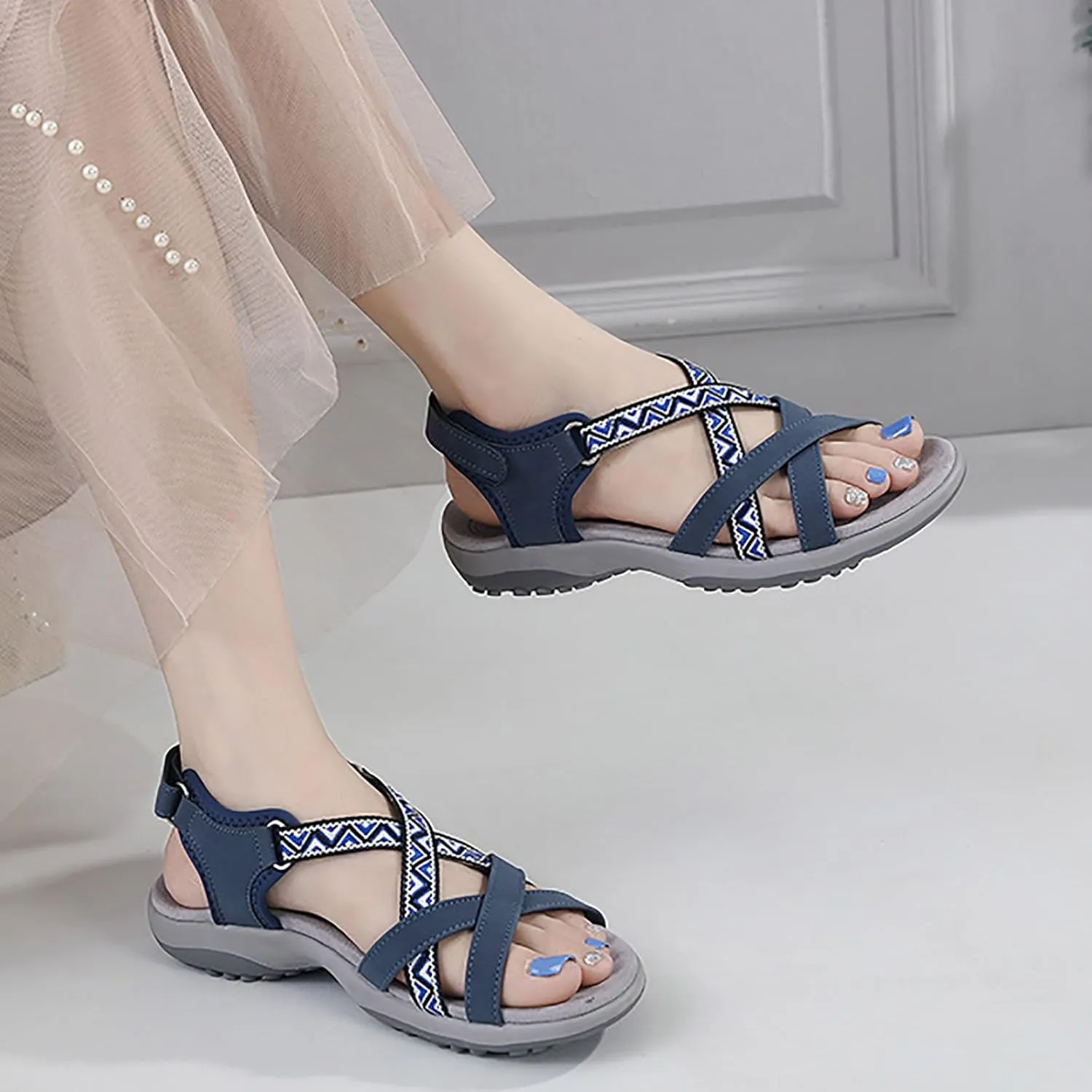 Women Hiking Walking Sport Sandal Open Toe Summer Casual Fashion Lightweight Comfortable Arch Support Athletic Camping Footwear Beach Outdoor Vacation Non Slip Sandals