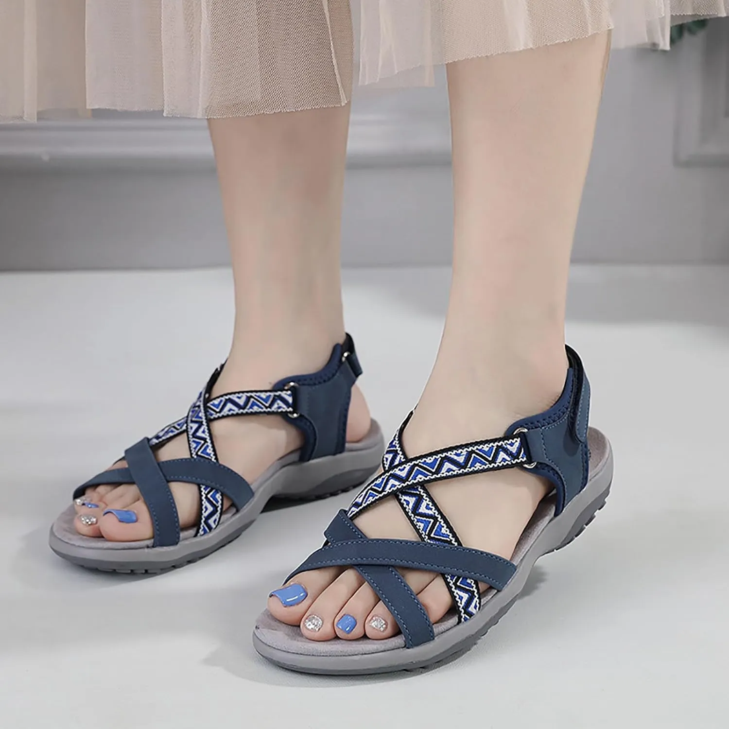 Women Hiking Walking Sport Sandal Open Toe Summer Casual Fashion Lightweight Comfortable Arch Support Athletic Camping Footwear Beach Outdoor Vacation Non Slip Sandals