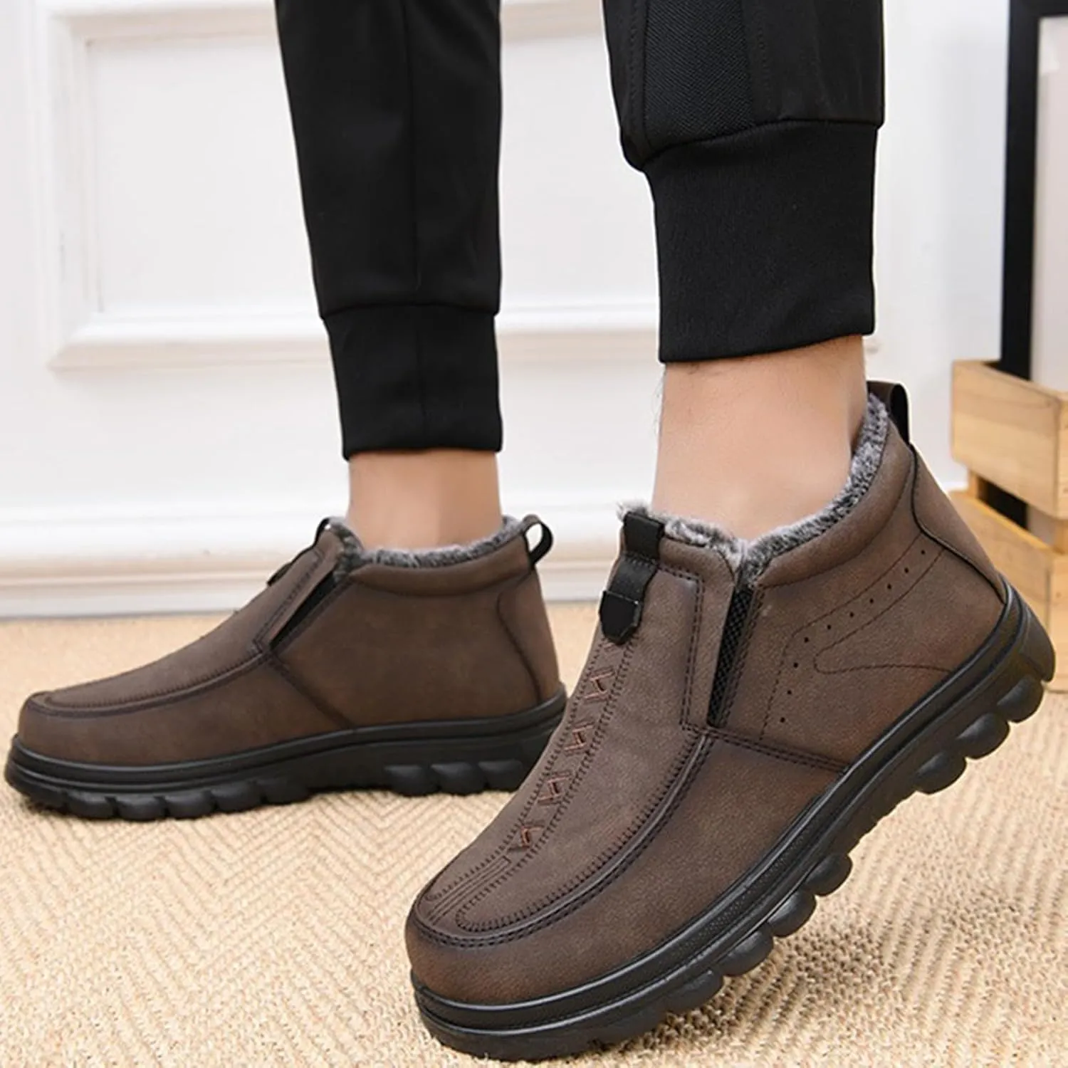 Women Snow Shoes Non-Slip Winter Walking Shoes For Men Plush Lined Hiking Boots Women aterproof Casual Shoes
