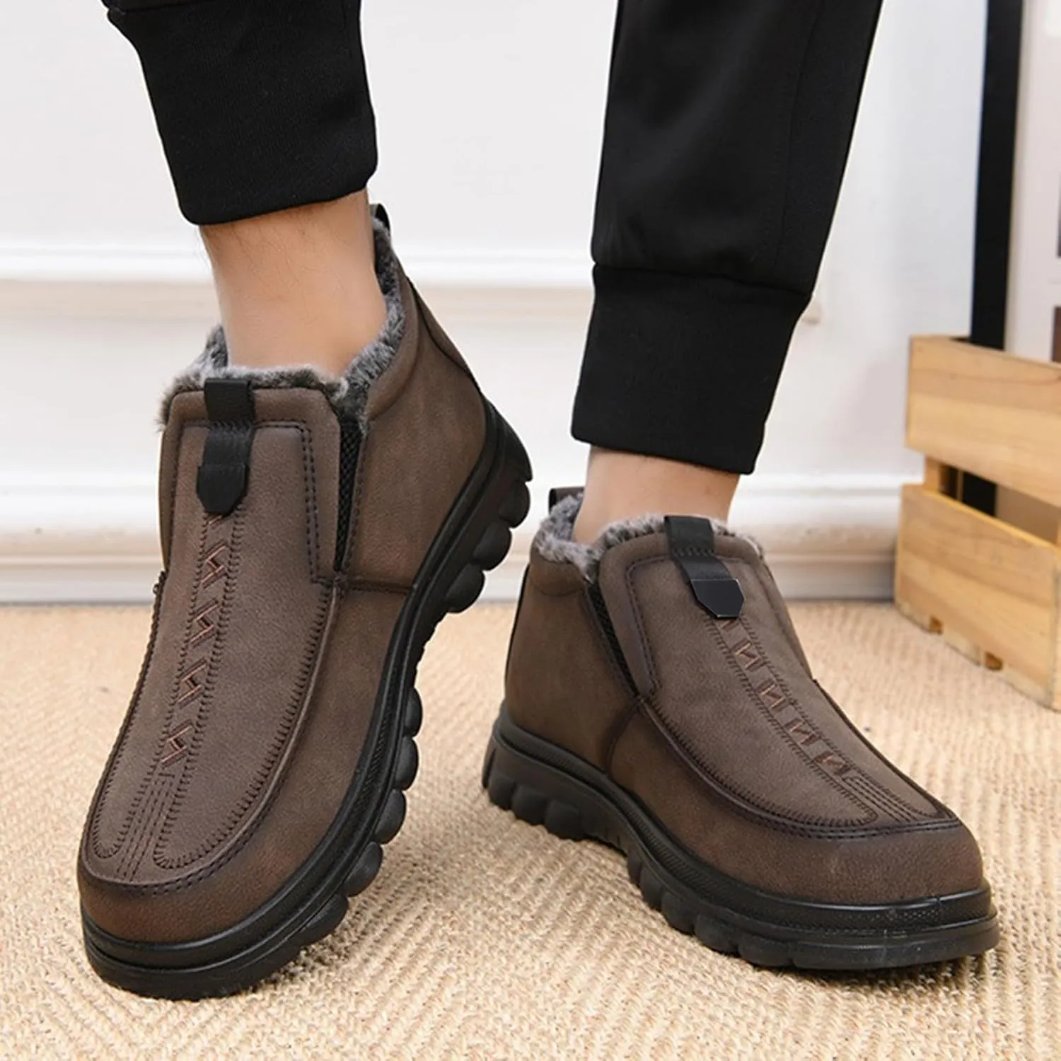 Women Snow Shoes Non-Slip Winter Walking Shoes For Men Plush Lined Hiking Boots Women aterproof Casual Shoes