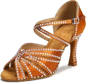 Women's Ballroom Dance Heels - Tango Salsa Latin Shoes & Cuban High Heels, 5CM/2Inch Heel Height