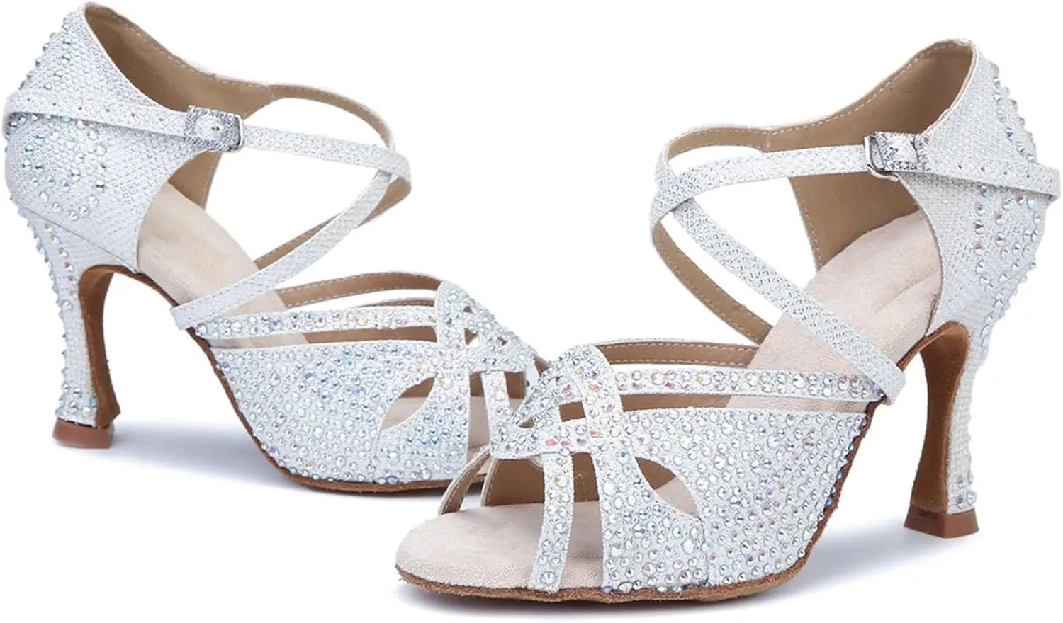 Women's Ballroom Dance Shoes - Tango Salsa Wedding Latin Heels, 10CM/3.9Inch Heel Height