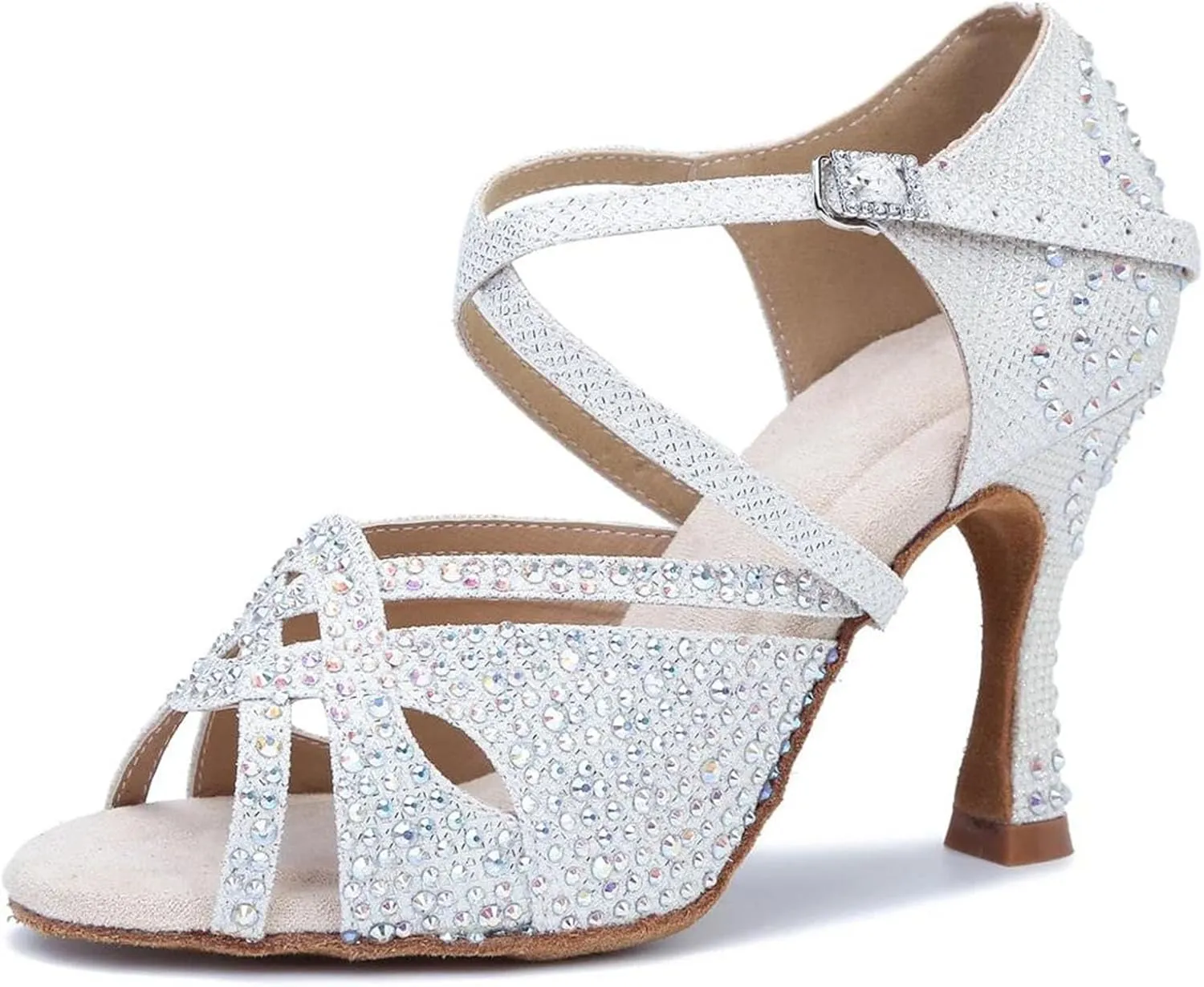 Women's Ballroom Dance Shoes - Tango Salsa Wedding Latin Heels, 10CM/3.9Inch Heel Height