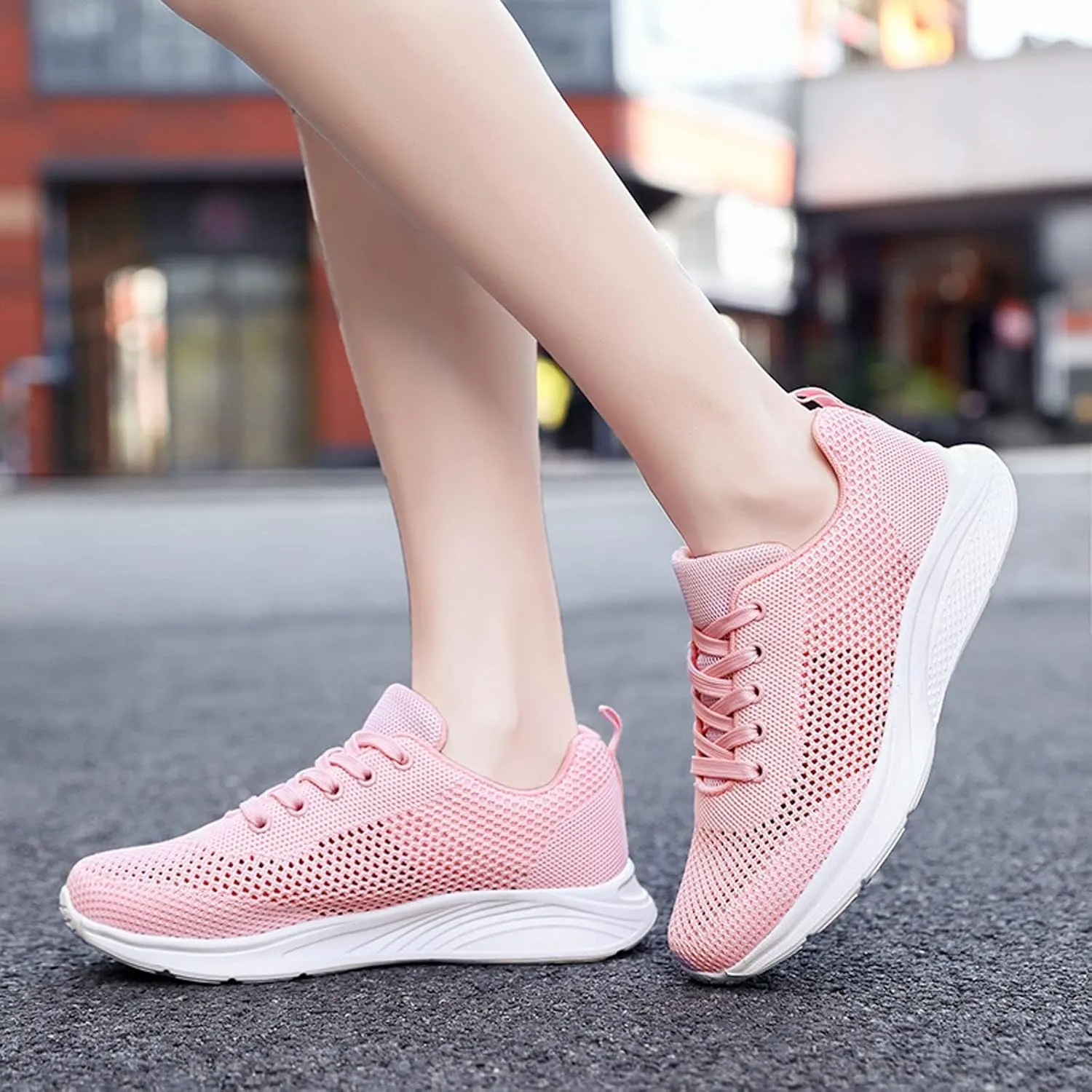 Women's Comfortable Walking Running Tennis Shoes Lace Up Womens Tennis Shoes Wide Width Men Casual Shoes Brown Sneakers Brown Tennis Shoe Trainers Shoe