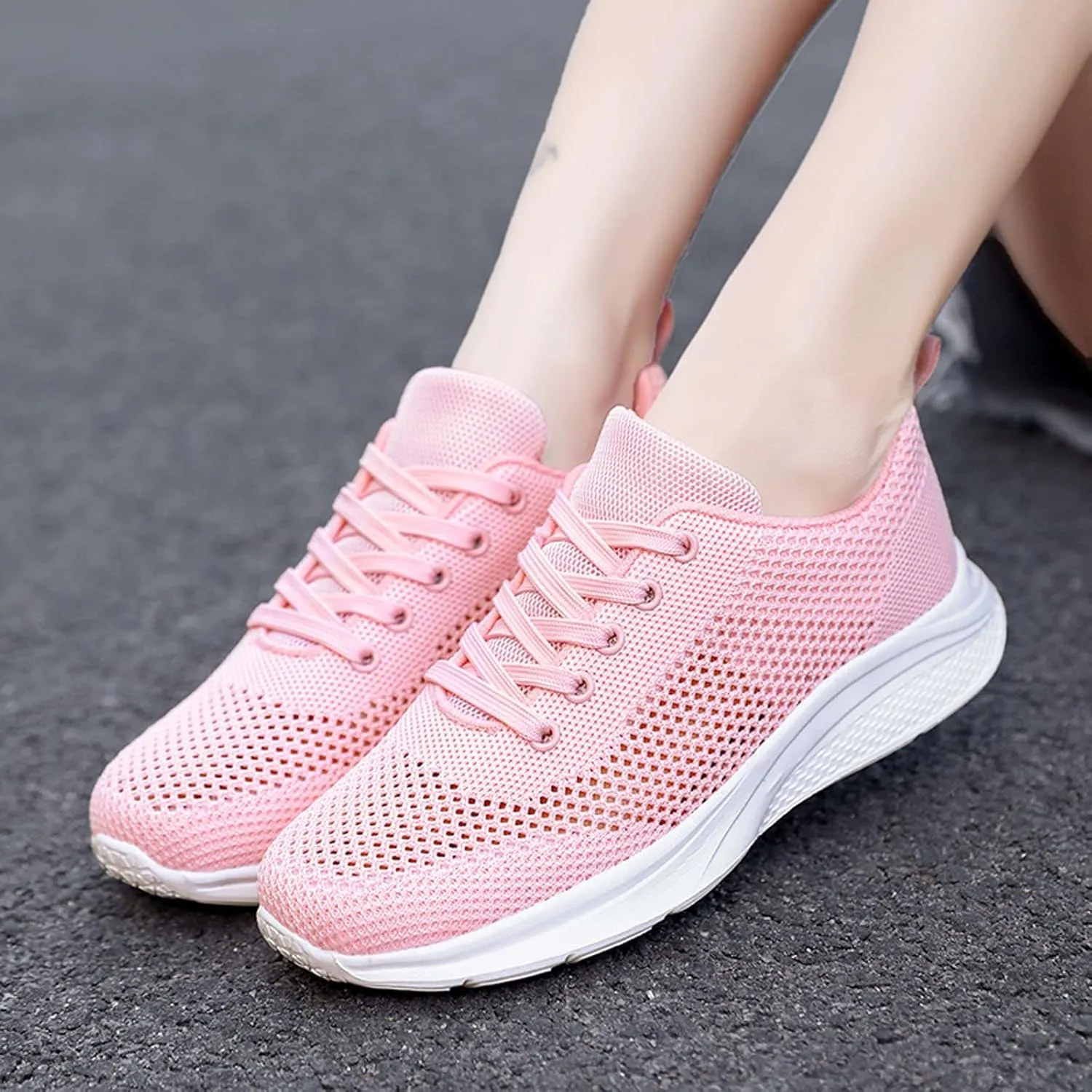Women's Comfortable Walking Running Tennis Shoes Lace Up Womens Tennis Shoes Wide Width Men Casual Shoes Brown Sneakers Brown Tennis Shoe Trainers Shoe