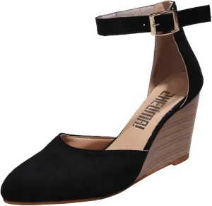 Women's Elastic Ankle Strap Espadrilles Wedge Sandals Open Toe Dressy Summer Platform Wedge Sandals Comfortable Walk