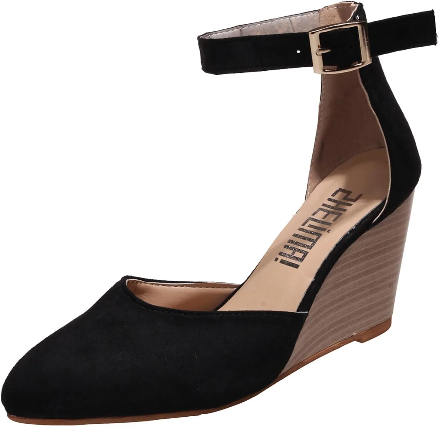 Women's Elastic Ankle Strap Espadrilles Wedge Sandals Open Toe Dressy Summer Platform Wedge Sandals Comfortable Walk