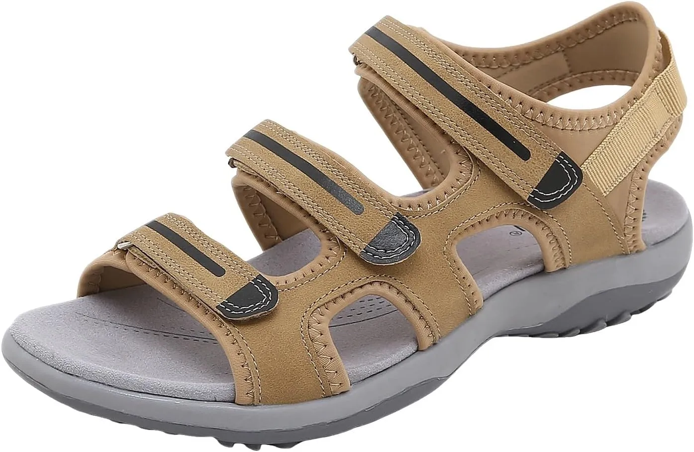 Womens Hiking Sport Sandals Straps with Adjustable Hooks Outdoor Arch Support Athletic Shoes Comfortable Lightweight Walking Soft Insole Beach Vacation Fashion Summer Casual Sandals