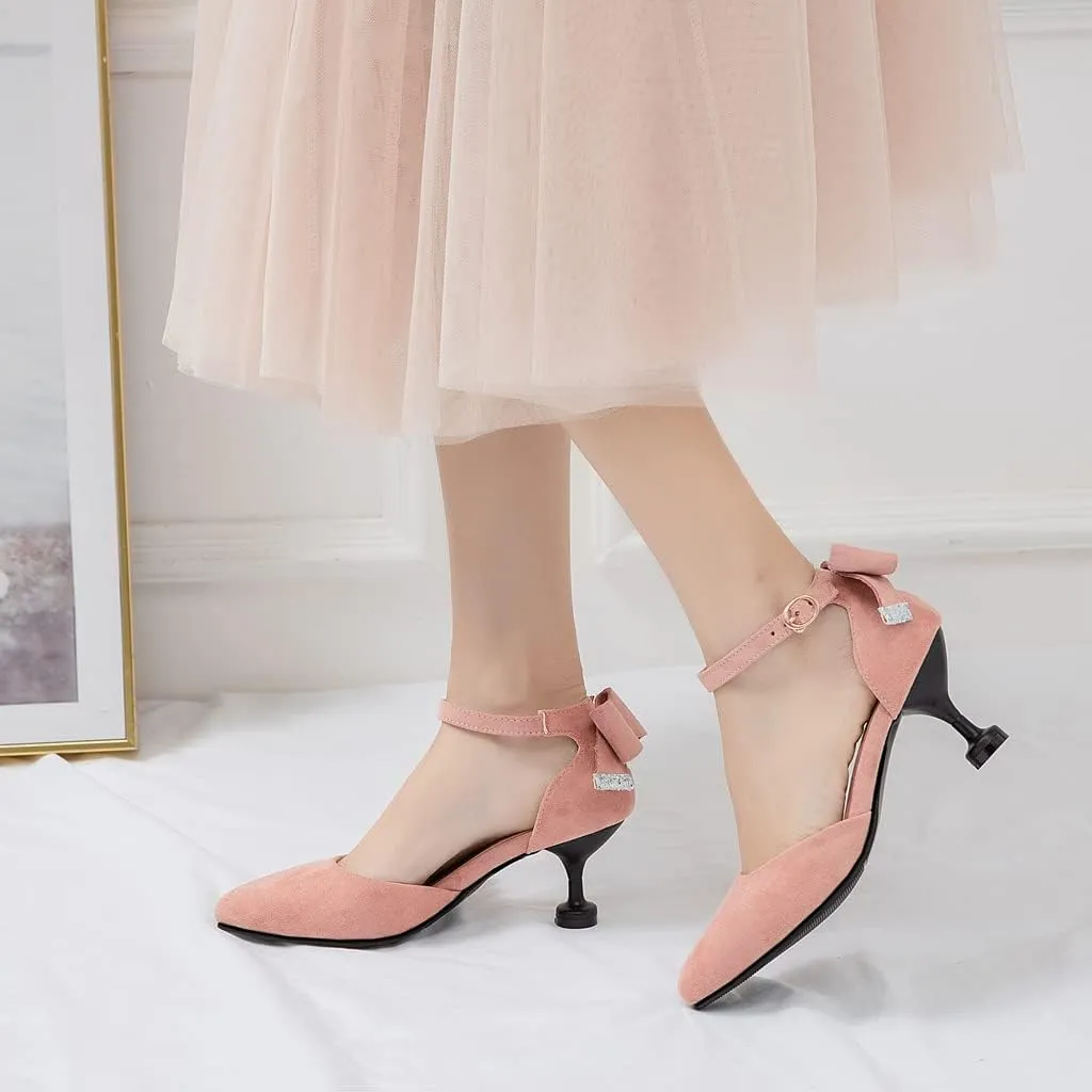 Women's Kitten Low Heel Slingback Pumps Pointed Toe Slip On Sandal Comfy Stiletto Dress Party Shoes