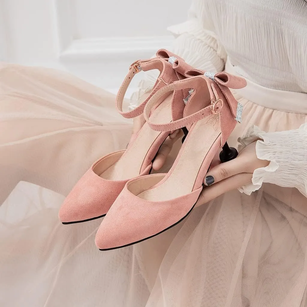 Women's Kitten Low Heel Slingback Pumps Pointed Toe Slip On Sandal Comfy Stiletto Dress Party Shoes