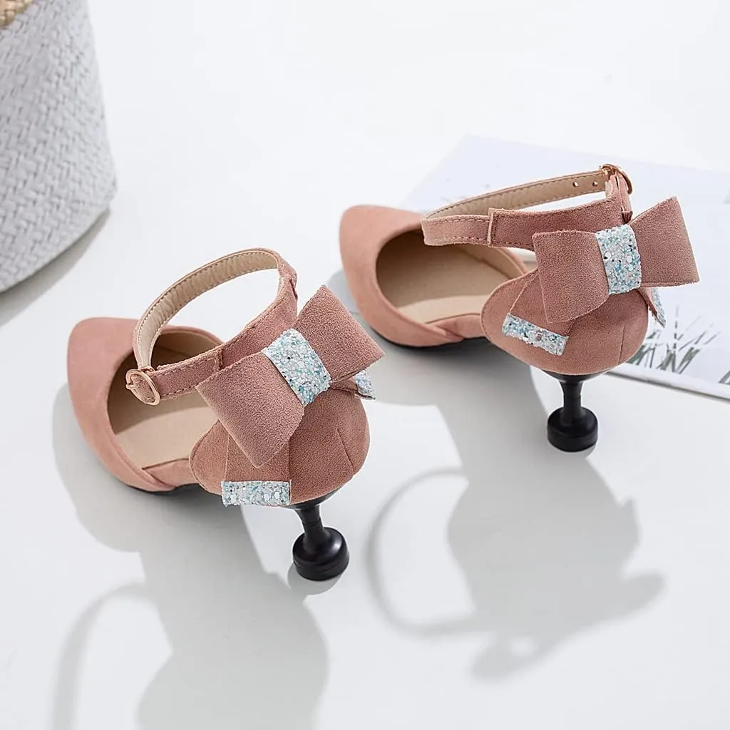 Women's Kitten Low Heel Slingback Pumps Pointed Toe Slip On Sandal Comfy Stiletto Dress Party Shoes