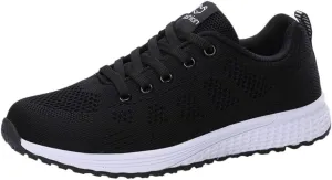 Womens Ladies Walking Running Shoes Slip On Lace-Up Tennis Shoes Womens Slip On Casual Tennis Shoes Walking Sneakers Red Tennis Shoe Cross Trainer Shoe