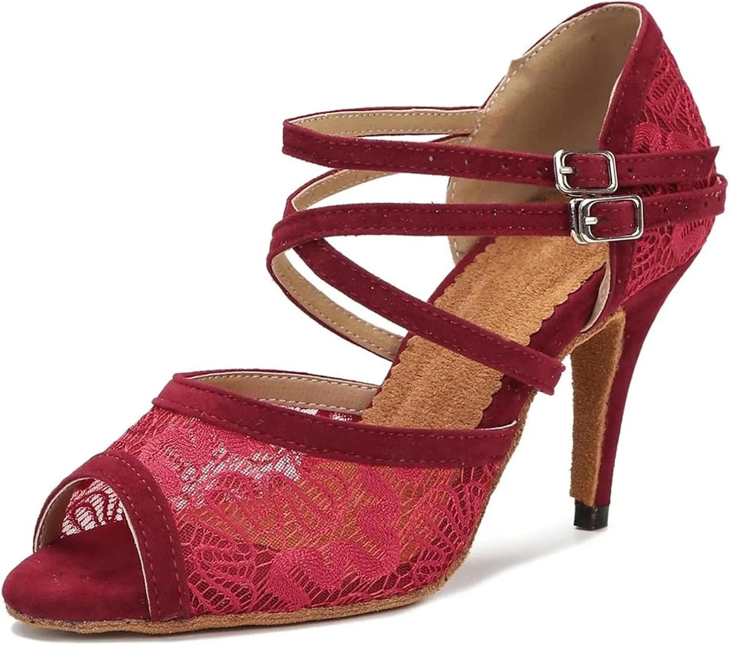 Women's Latin Dance Shoes - Ballroom Salsa Tango Party Heels, 10CM/3.9Inch Heel Height
