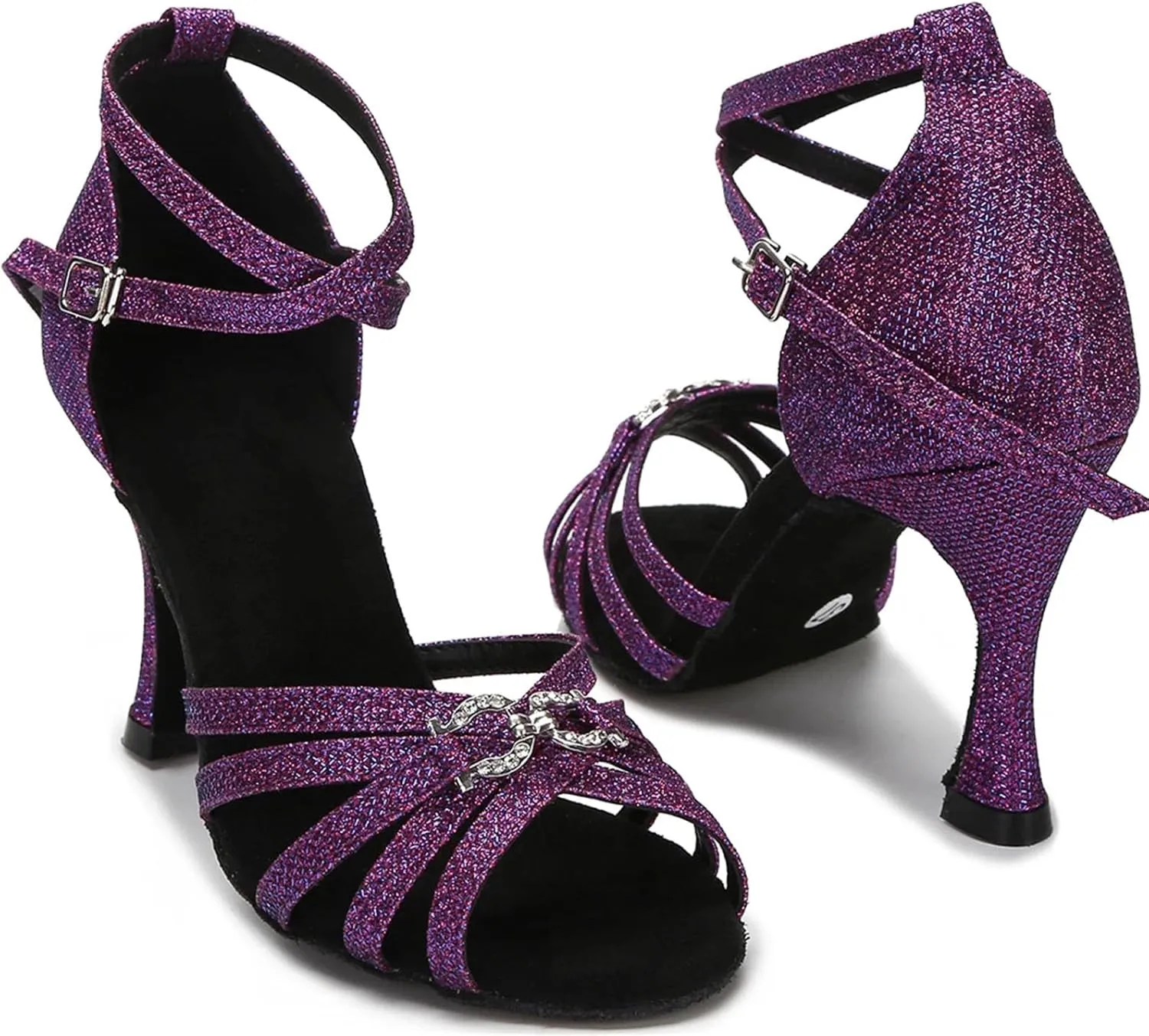 Women's Latin Dance Shoes - Tango Salsa Ballroom Wedding Party Heels, 10CM/3.9Inch Heel Height