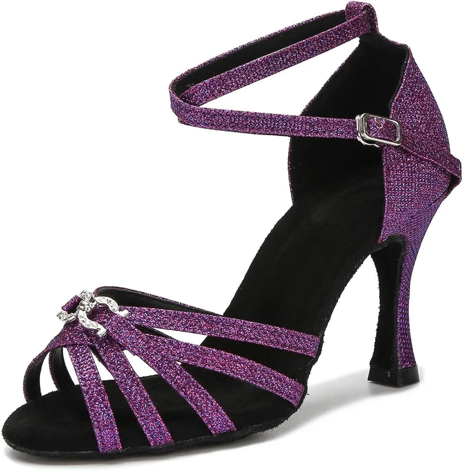 Women's Latin Dance Shoes - Tango Salsa Ballroom Wedding Party Heels, 10CM/3.9Inch Heel Height