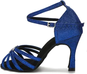 Women's Latin Dance Shoes - Tango Salsa Ballroom Wedding Party Heels, 10CM/3.9Inch Heel Height