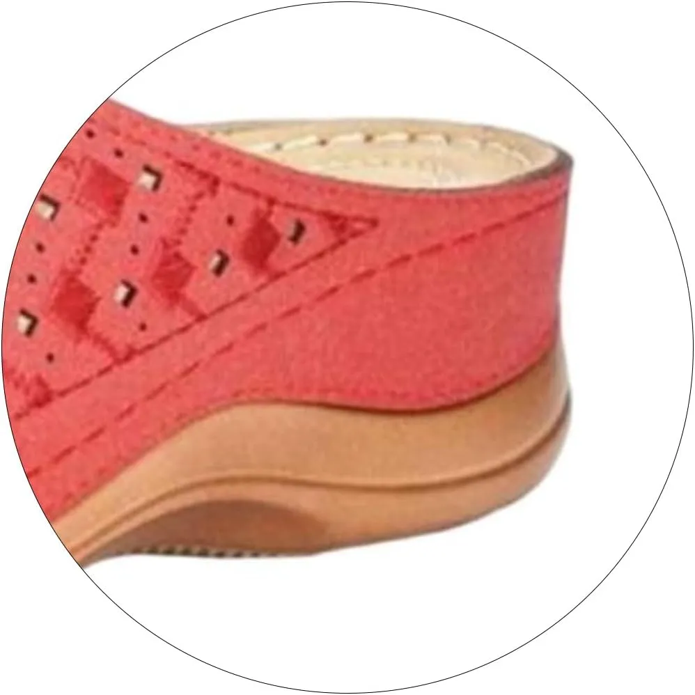 Womens Platform Sandals Wedge Low Open Toe Slides Dressy Comfortable Slipper Summer Beach Shoes