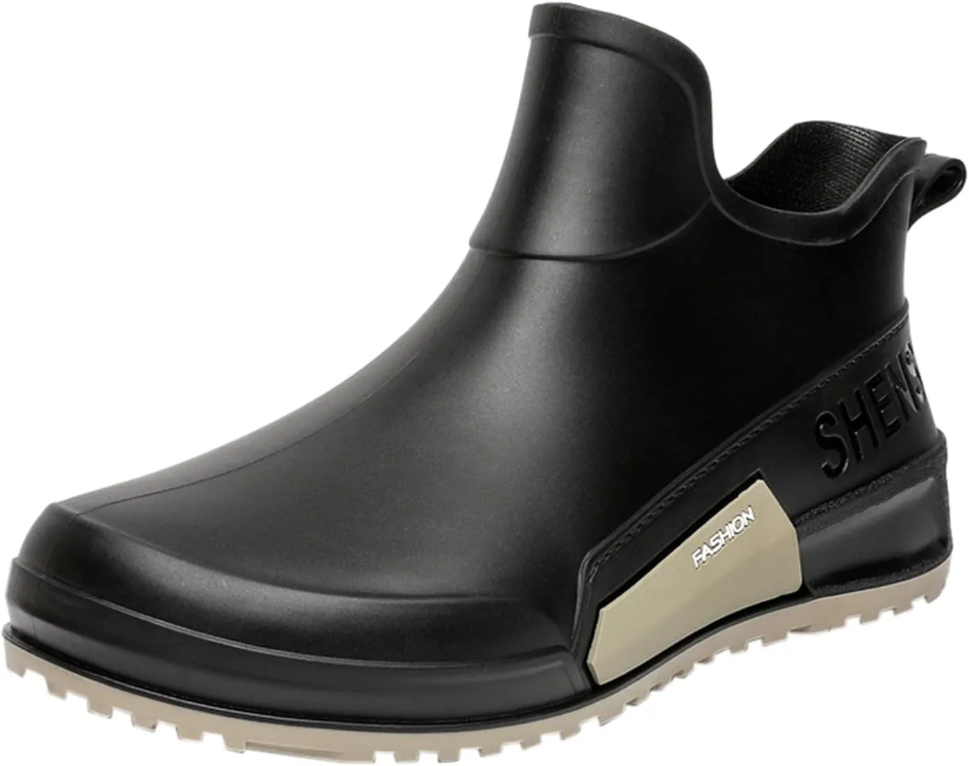 Womens Rain Boots Mid Calf Mens Grounded Footwear Booties for Woman Slip On Barefoot Shoes Women's Ankle Rain Boots Rubber Fishing Deck Womens Boots Fall 2024
