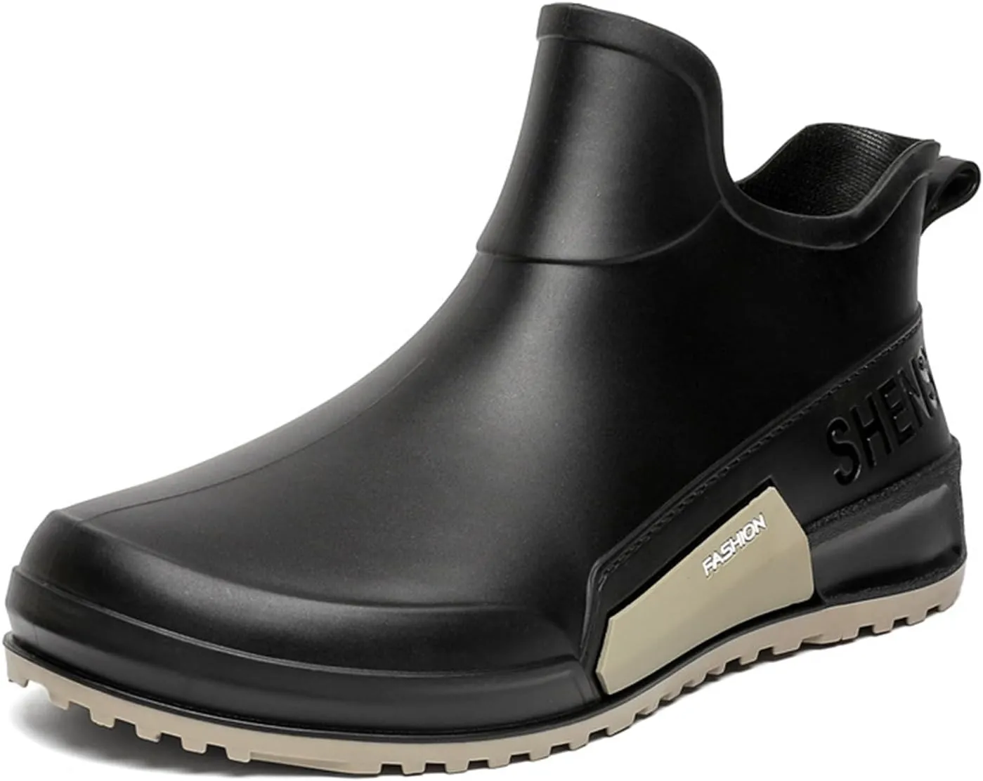 Womens Rain Boots Mid Calf Mens Grounded Footwear Booties for Woman Slip On Barefoot Shoes Women's Ankle Rain Boots Rubber Fishing Deck Womens Boots Fall 2024