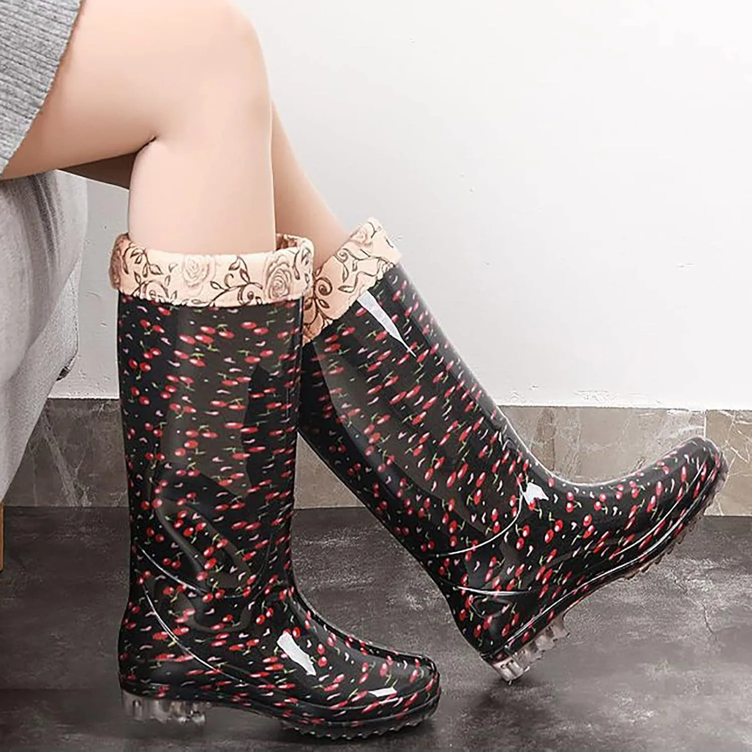 Womens Rain Boots Tall Waterproof Mens Grounded Footwear Black Bootie Boot Slip On Barefoot Shoes Packable Tall Rain Boots for Women Waterproof Mens Dress Boots