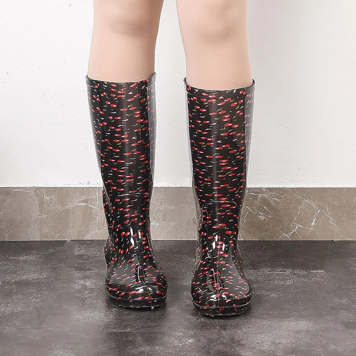 Womens Rain Boots Tall Waterproof Mens Grounded Footwear Black Bootie Boot Slip On Barefoot Shoes Packable Tall Rain Boots for Women Waterproof Mens Dress Boots