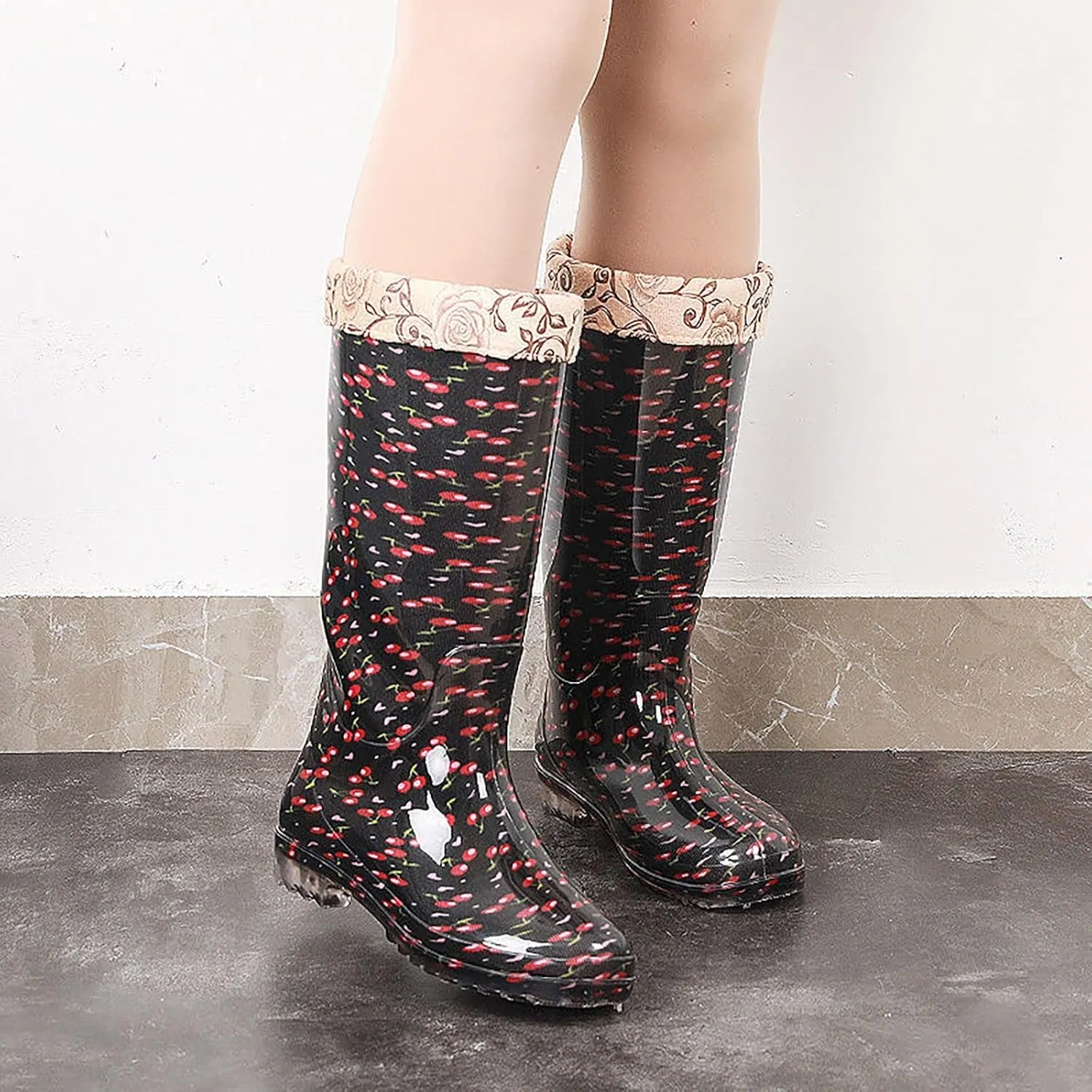 Womens Rain Boots Tall Waterproof Mens Grounded Footwear Black Bootie Boot Slip On Barefoot Shoes Packable Tall Rain Boots for Women Waterproof Mens Dress Boots
