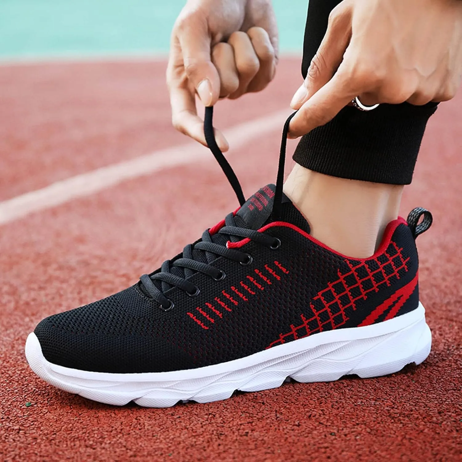 Womens Running Shoes Lightweight Breathable No Slip Tennis Shoes Womens Sports Black Casual Shoes Men's Fashion Sneakers Tennis Shoe Cross Trainer Shoe