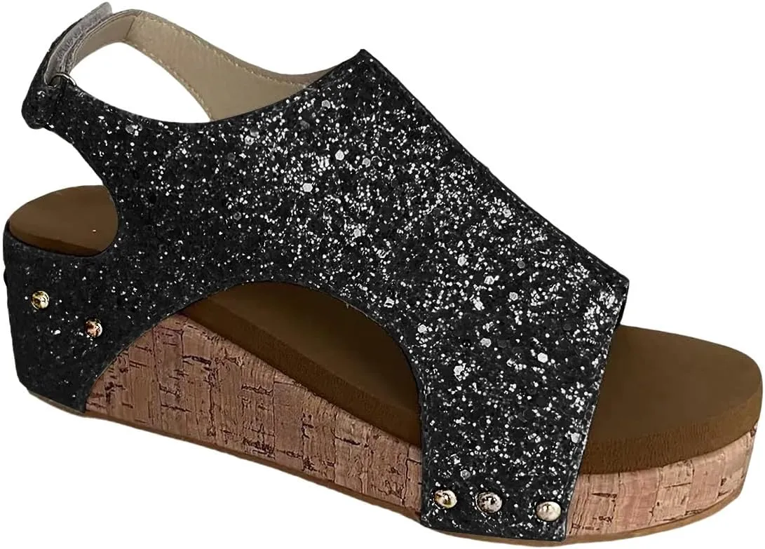 Womens Sandals 2025 Wedge Sandal for Women Wide Width Platform Wedge Sandals Fashion Espadrilles Open Toe Casual Dressy Espadrilles Shoes Summer Beach Outdoor Slippers Shoes Boho Ladies Wedges 2025