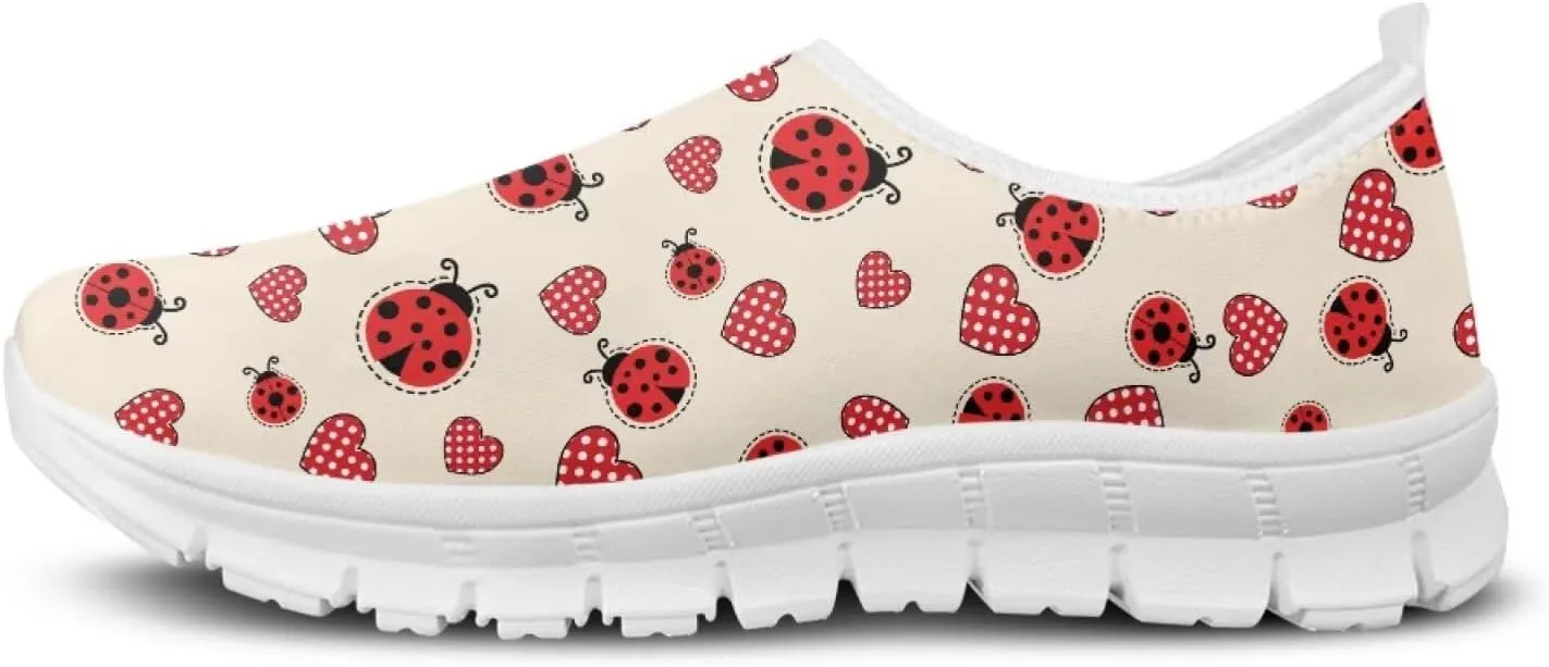 Women's Slip on Sneakers Casual Shoes Loafers Non Slip Breathable Comfortable Walking Sneakers Gifts for Women Girls White Sole Size 5.5-11.5