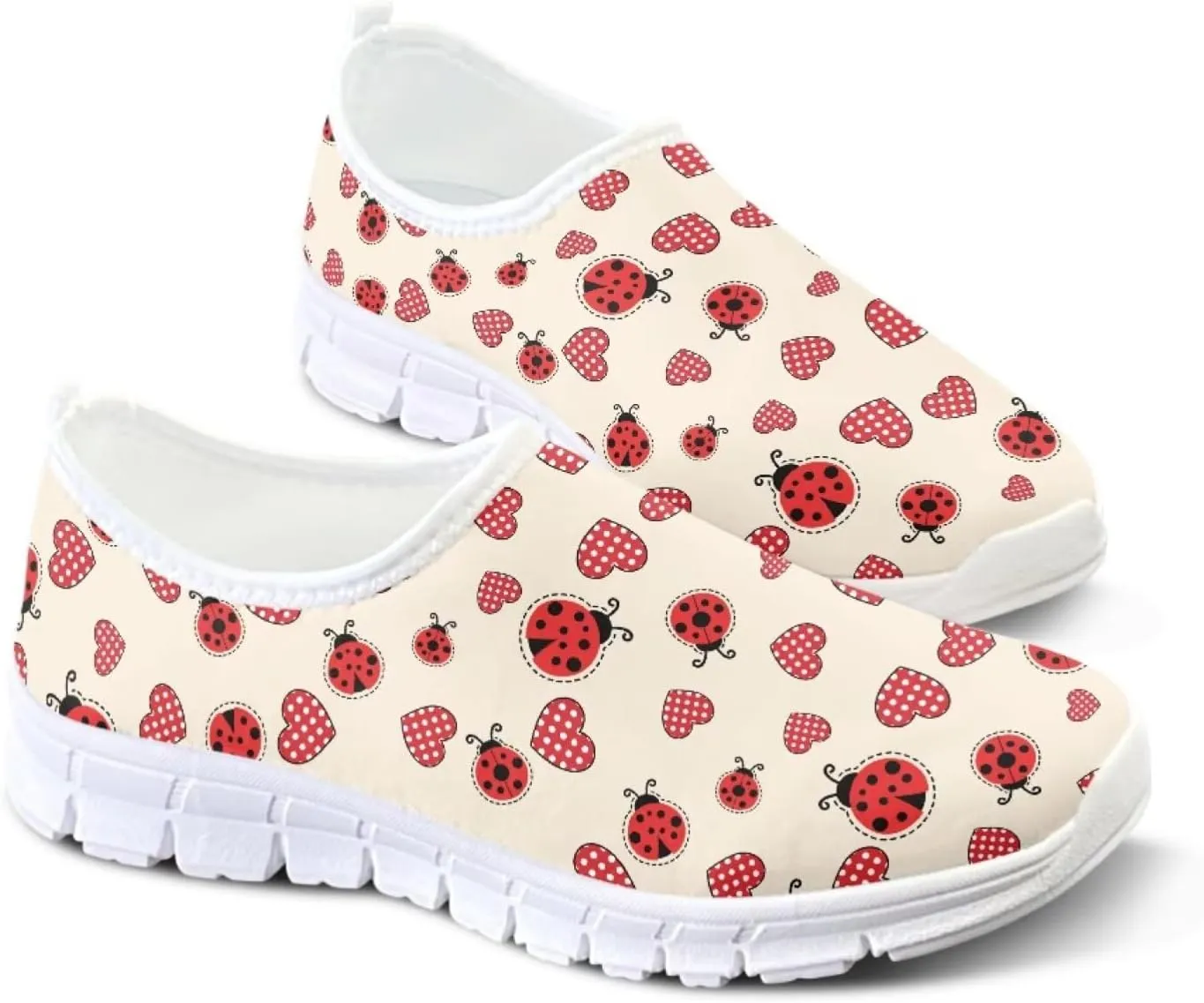Women's Slip on Sneakers Casual Shoes Loafers Non Slip Breathable Comfortable Walking Sneakers Gifts for Women Girls White Sole Size 5.5-11.5