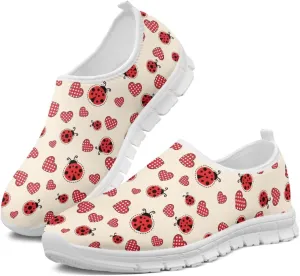 Women's Slip on Sneakers Casual Shoes Loafers Non Slip Breathable Comfortable Walking Sneakers Gifts for Women Girls White Sole Size 5.5-11.5
