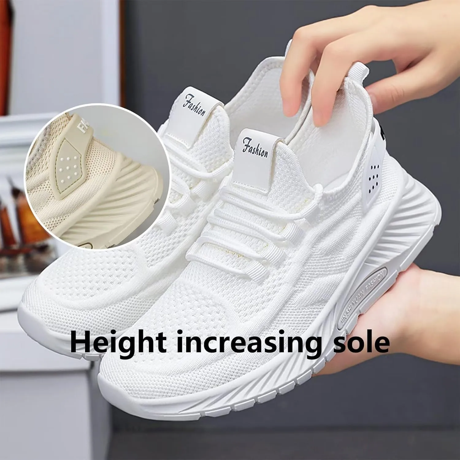 Women's Slip On Walking Shoes Running Gym Tennis Sneakers, Lightweight Breathable Mesh Casual Athletic Shoes for Women
