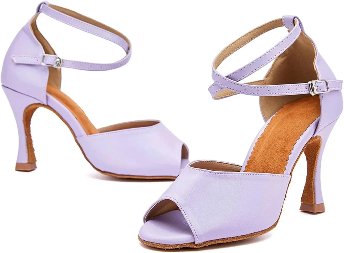 Women's Soft Sole Latin Dance Shoes - Salsa Ballroom Indoor Party Sandals, 10CM/3.9Inch Heel Height