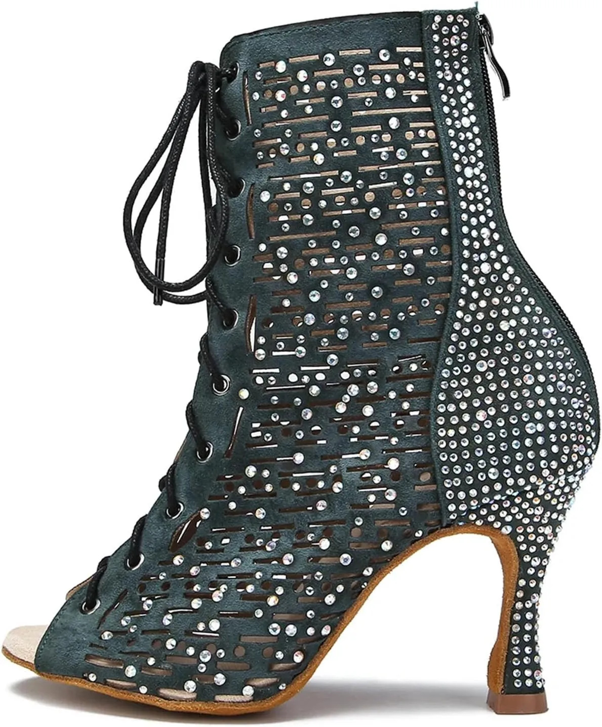 Women's Summer Latin Dance Boots - Ballroom Sexy Party Shoes, 10CM/3.9Inch Heel Height