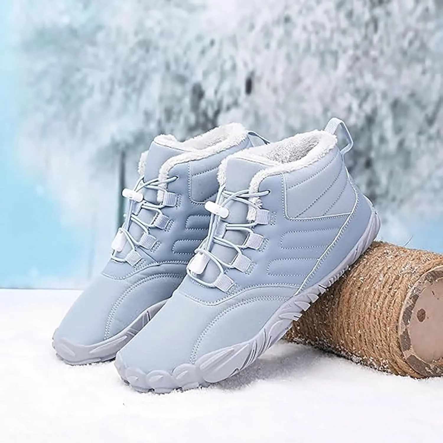 Work Boots for Men Soft Toe Hiking Sneakers Fur Lined Ankle Boot Women Workout Shoes Insulated Waterproof Outdoor Shoes Lightweight Anti Slip Hike Grounded Footwear