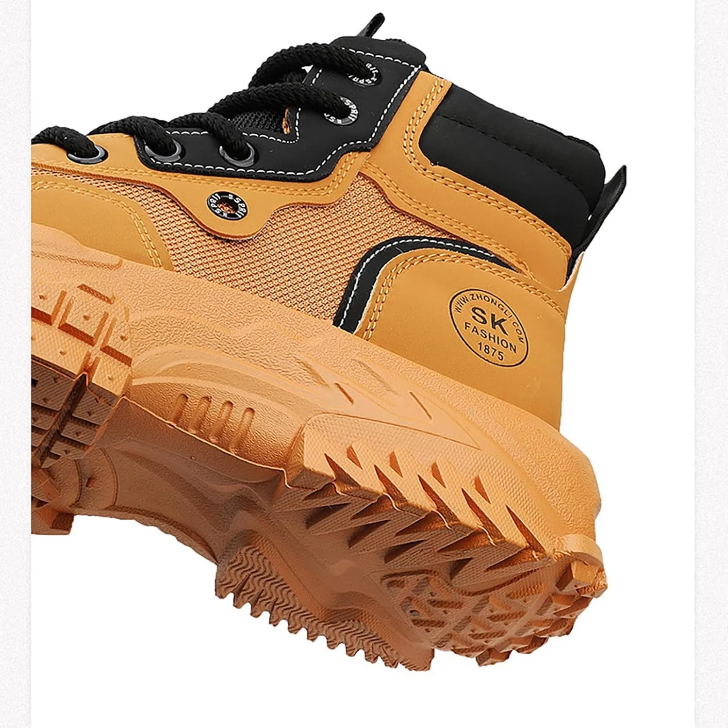 Work Boots for Men Waterproof Hiking Sneakers Ankle Booties Womens Safety Toe Shoes Slip On Platform Sneakers Indestructible Hike Grounded Footwear