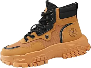 Work Boots for Men Waterproof Hiking Sneakers Ankle Booties Womens Safety Toe Shoes Slip On Platform Sneakers Indestructible Hike Grounded Footwear