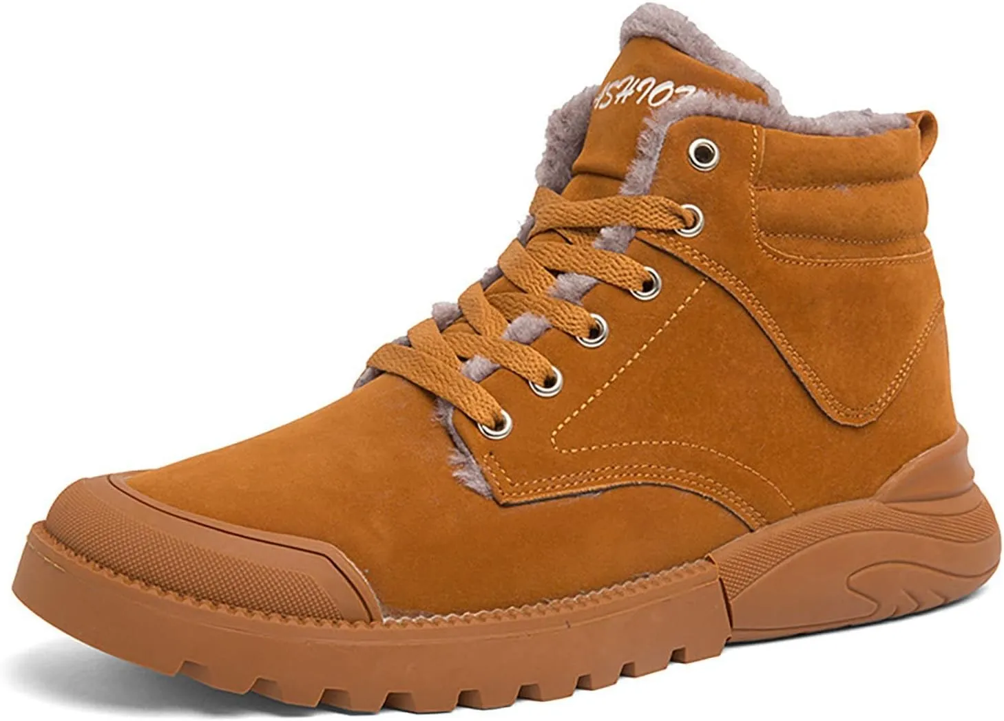 Work Boots for Men Waterproof Hiking Sneakers Zip Up Fur Lined Women's Safety Shoes Food Service Outdoor Botas Waterproof Soft Toe Work Hike Grounded Footwear
