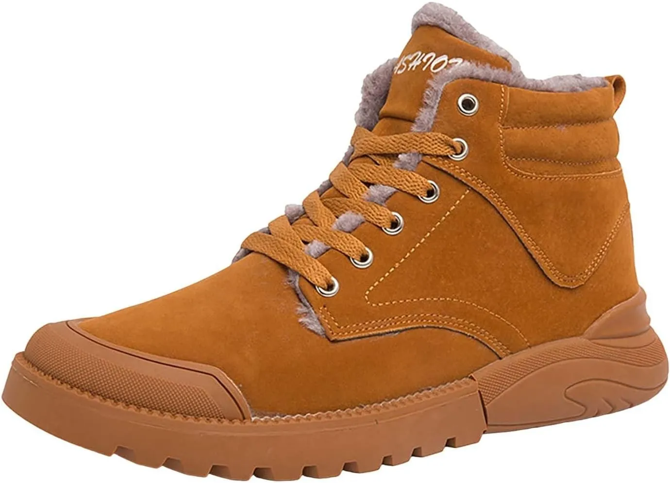Work Boots for Men Waterproof Hiking Sneakers Zip Up Fur Lined Women's Safety Shoes Food Service Outdoor Botas Waterproof Soft Toe Work Hike Grounded Footwear