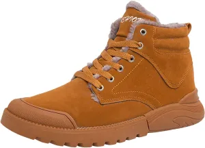 Work Boots for Men Waterproof Hiking Sneakers Zip Up Fur Lined Women's Safety Shoes Food Service Outdoor Botas Waterproof Soft Toe Work Hike Grounded Footwear