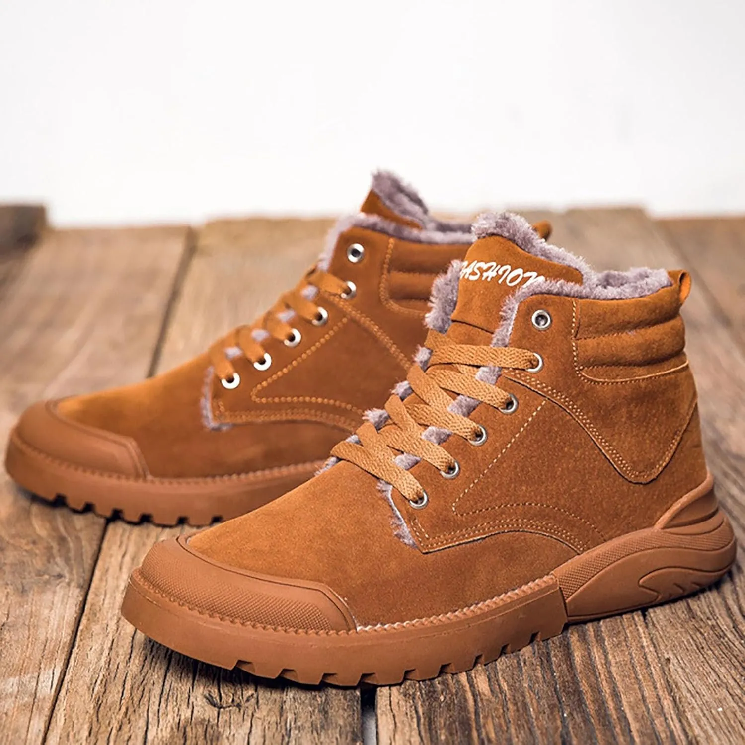 Work Boots for Men Waterproof Hiking Sneakers Zip Up Fur Lined Women's Safety Shoes Food Service Outdoor Botas Waterproof Soft Toe Work Hike Grounded Footwear