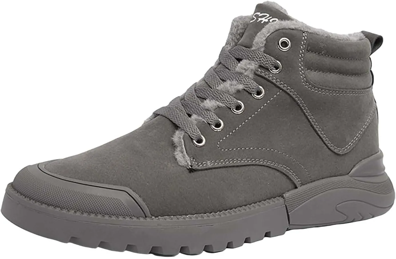 Work Boots for Men Waterproof Hiking Sneakers Zip Up Fur Lined Women's Safety Shoes Food Service Outdoor Botas Waterproof Soft Toe Work Hike Grounded Footwear