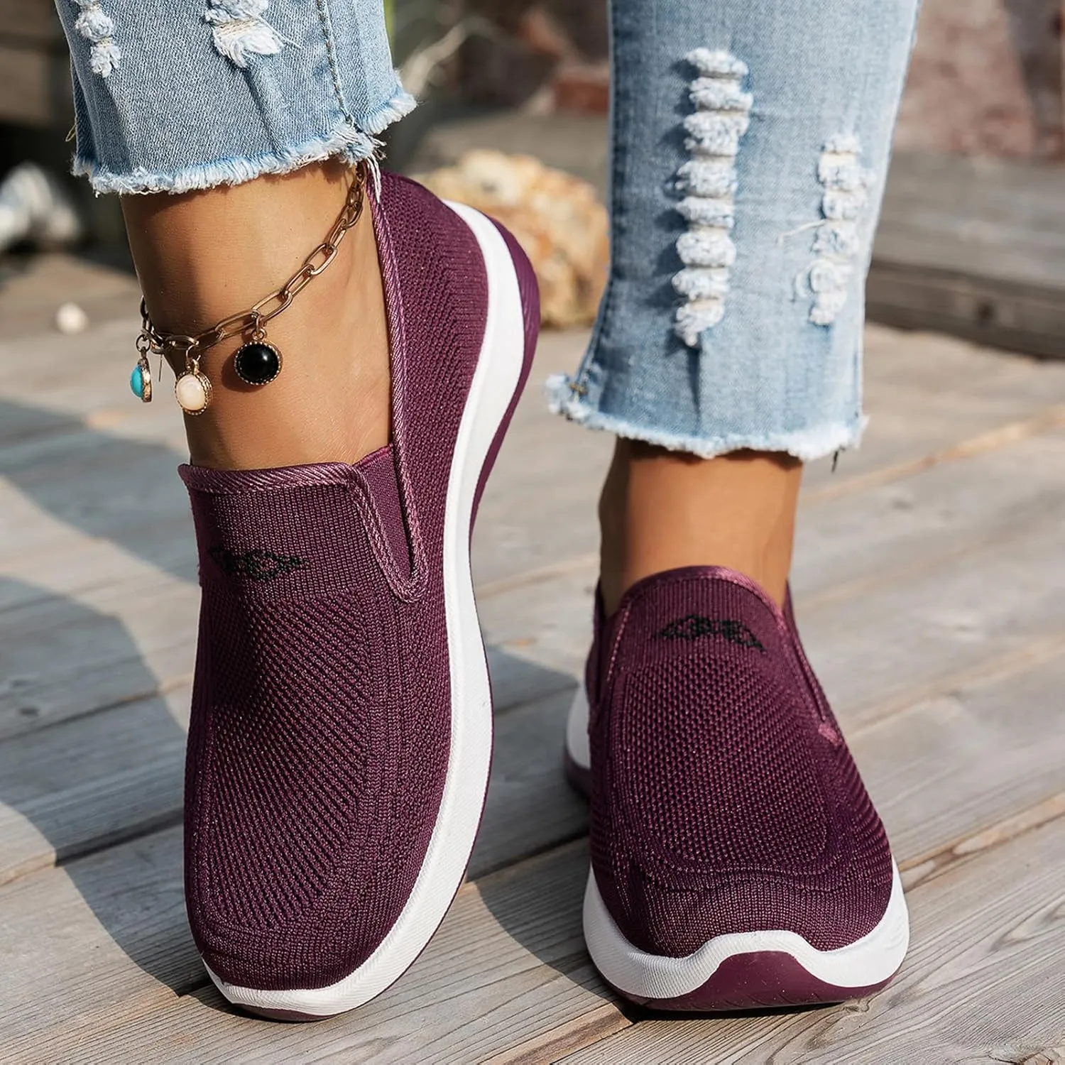 Woven Orthopedic Sneakers for Women Men Mesh Breathable Running Shoes,Outdoor Go Walking Slip on Diabetic Foam Shoes,Lightweight Non-Slip Soft Sole Athletic Sneakers with Arch Support